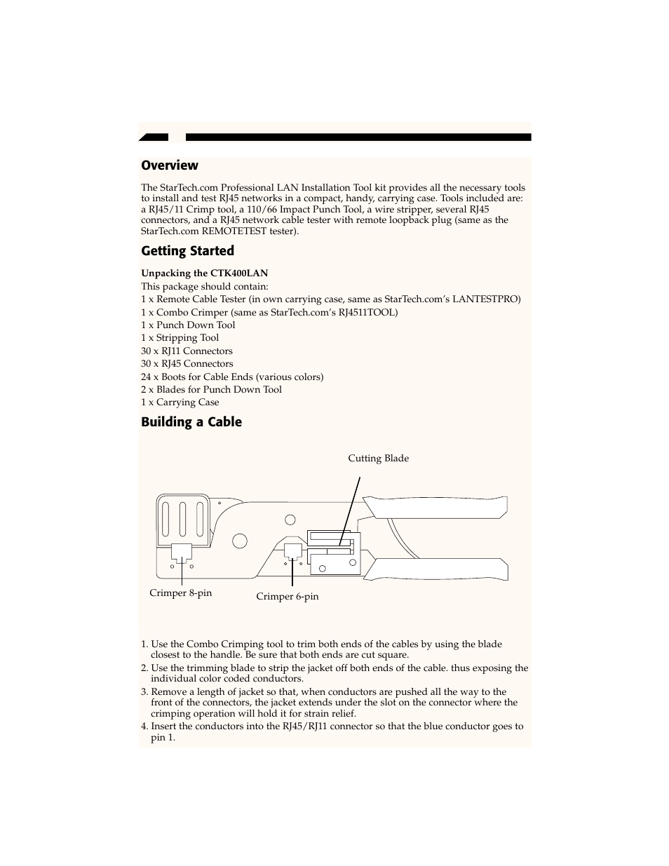 StarTech.com CTK400LAN User Manual | Page 2 / 9