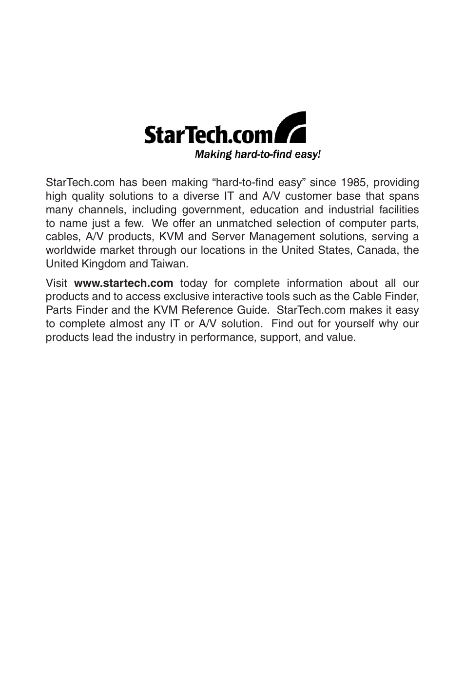StarTech.com CONVERGEAV CPNTA2HDMI User Manual | Page 9 / 9