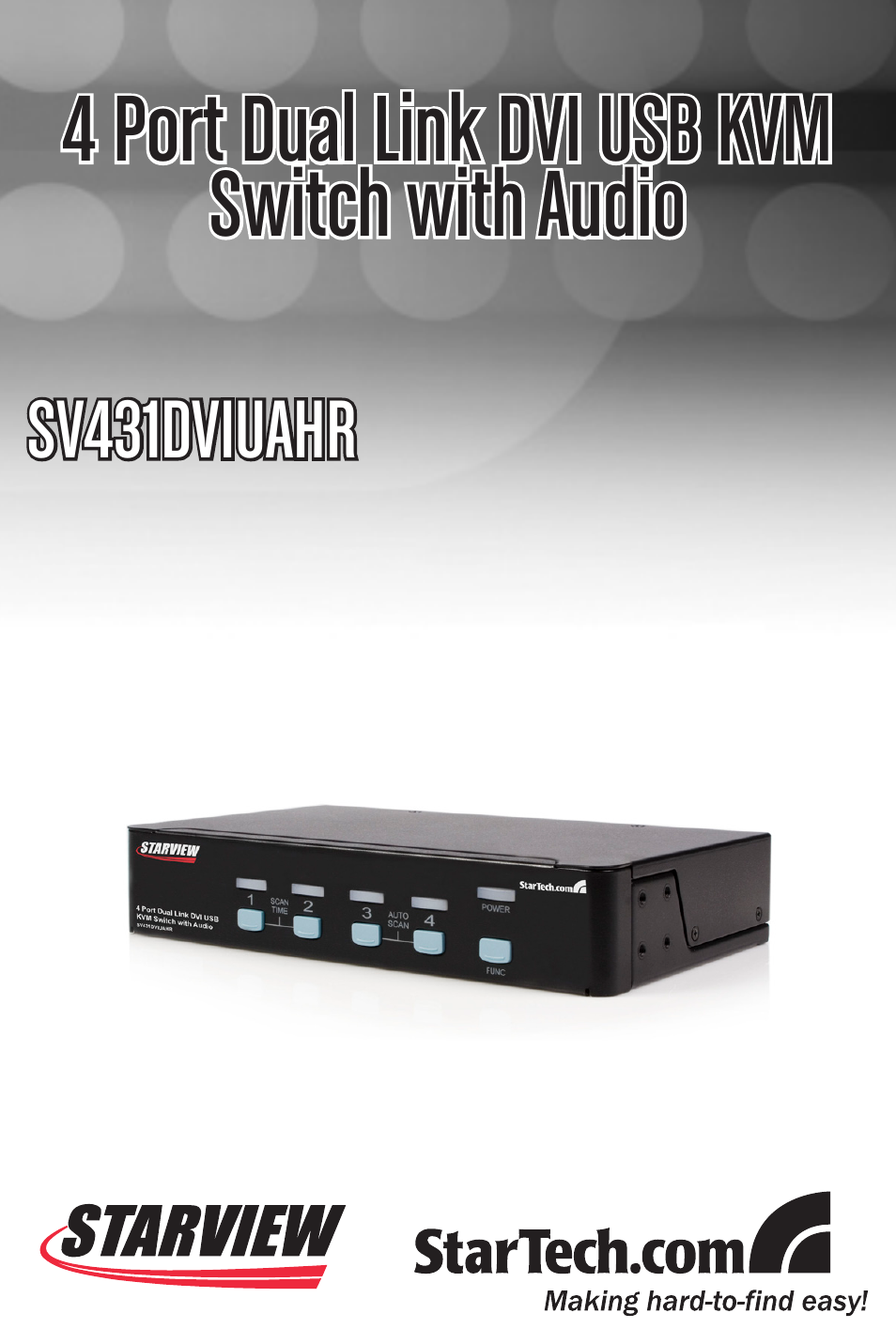 StarTech.com STARVIEW SV431DVIUAHR User Manual | 16 pages
