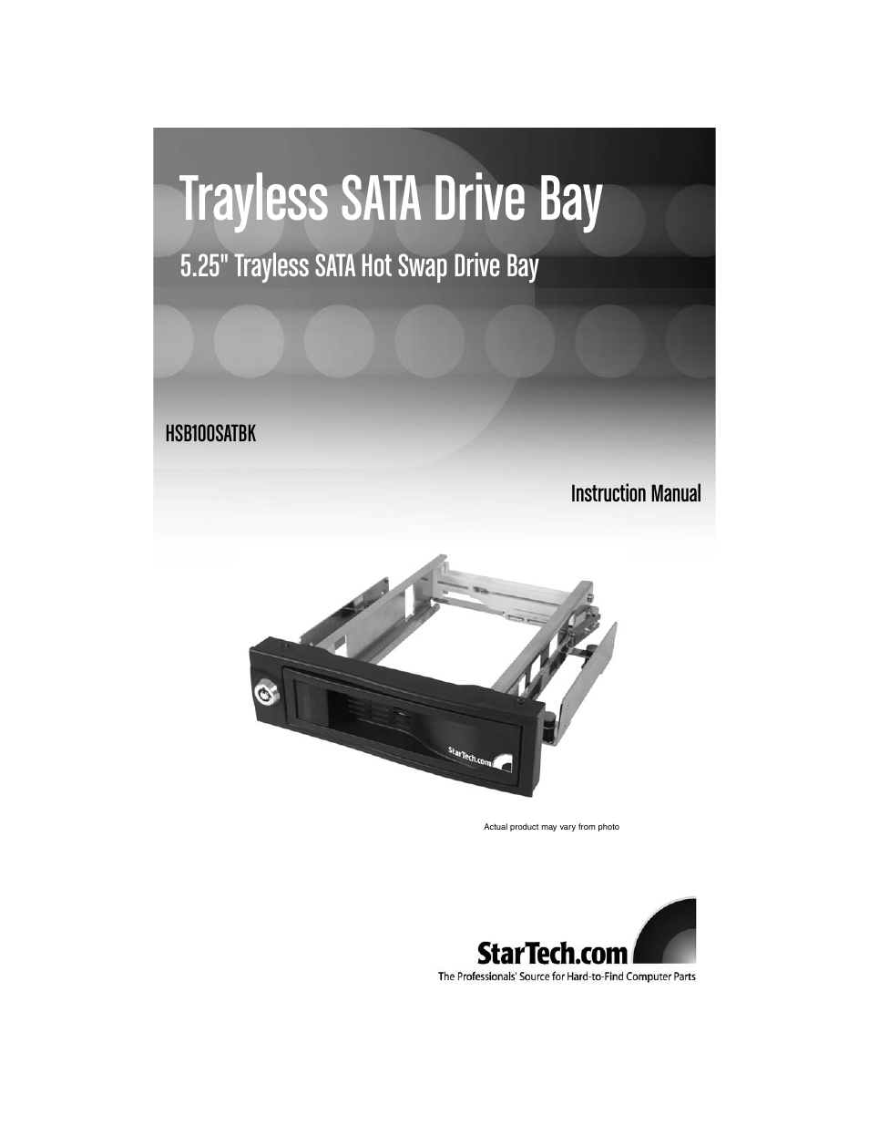 StarTech.com HSB100SATBK User Manual | 9 pages