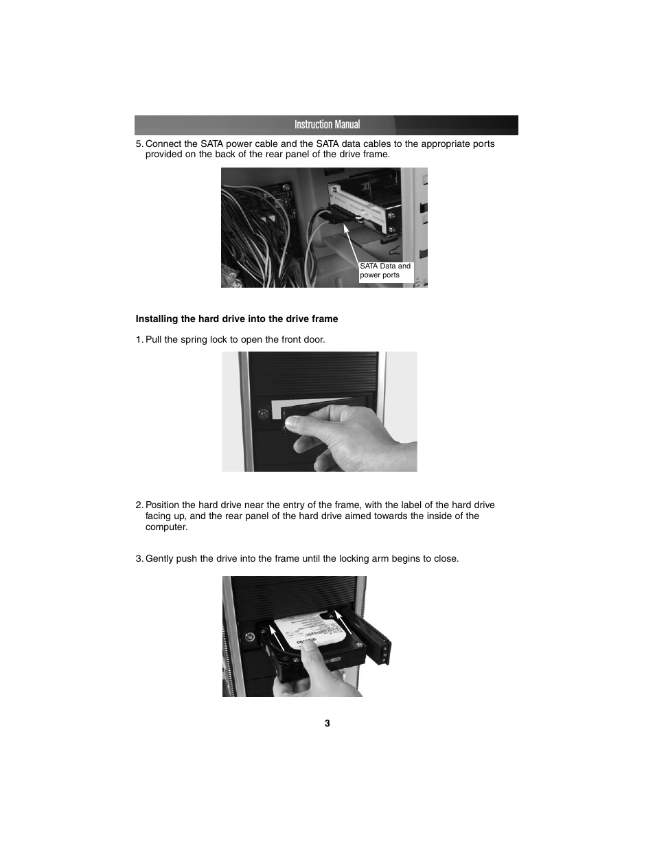 Instruction manual | StarTech.com HSB100SATBK User Manual | Page 6 / 9