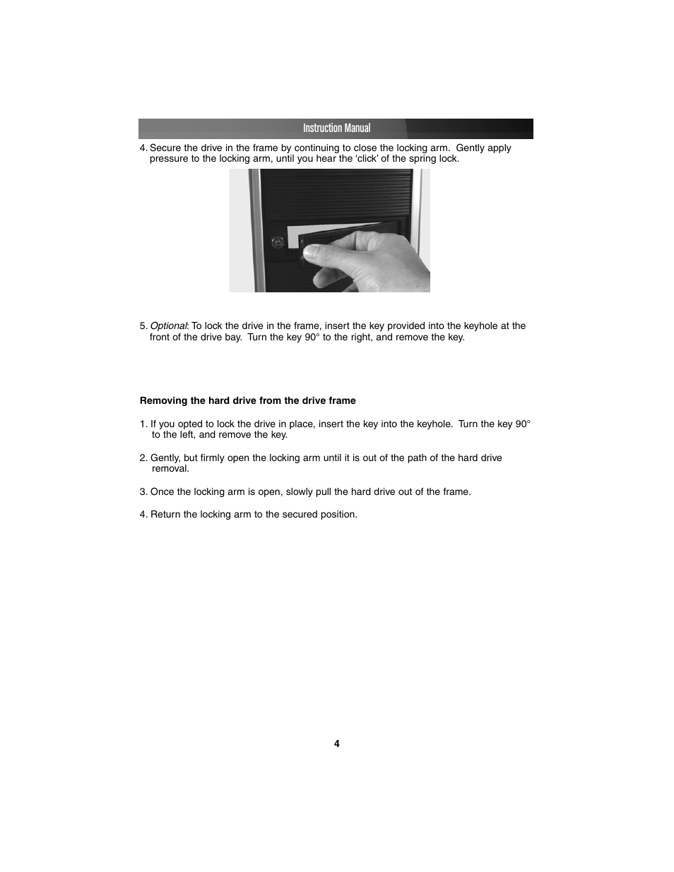 Instruction manual | StarTech.com HSB100SATBK User Manual | Page 7 / 9