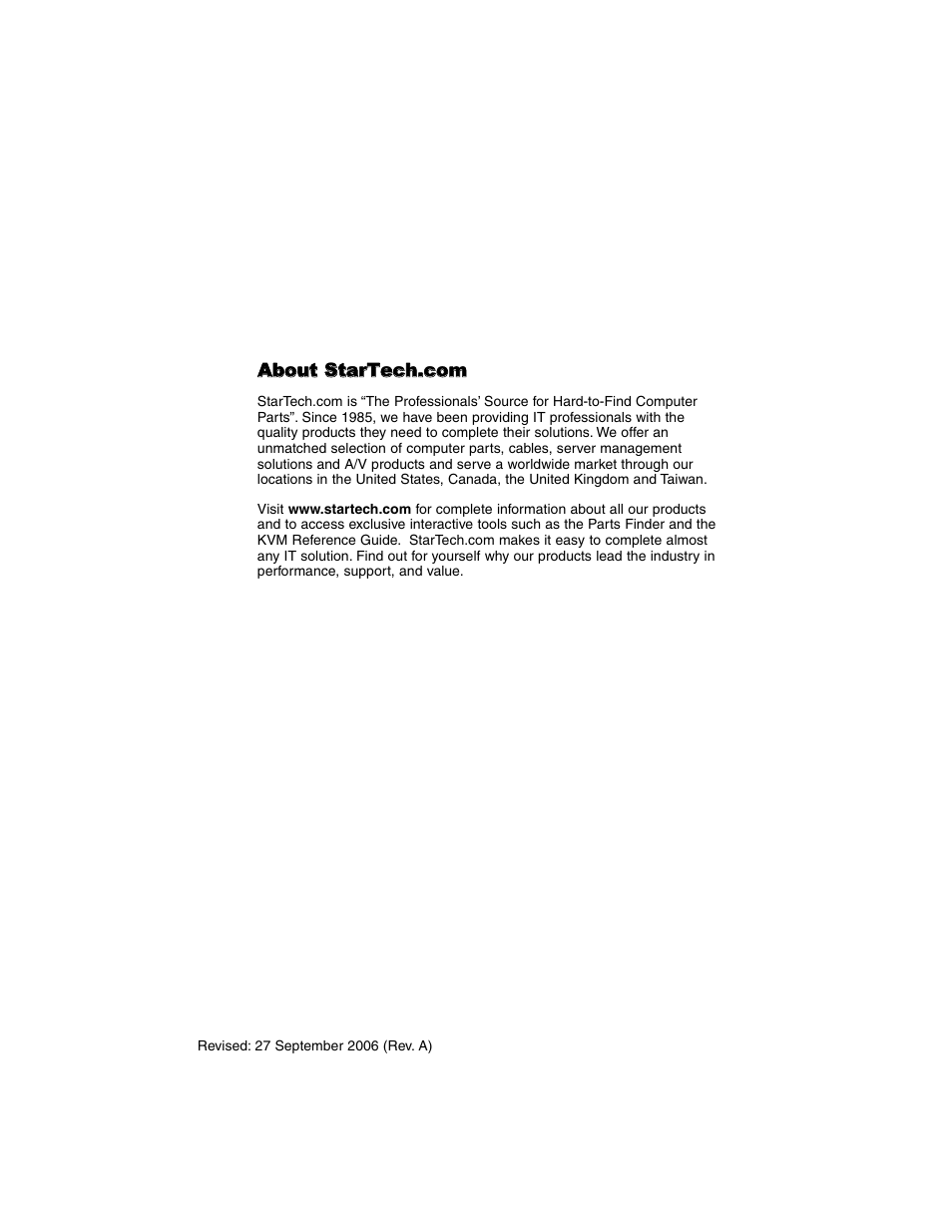 StarTech.com HSB100SATBK User Manual | Page 9 / 9