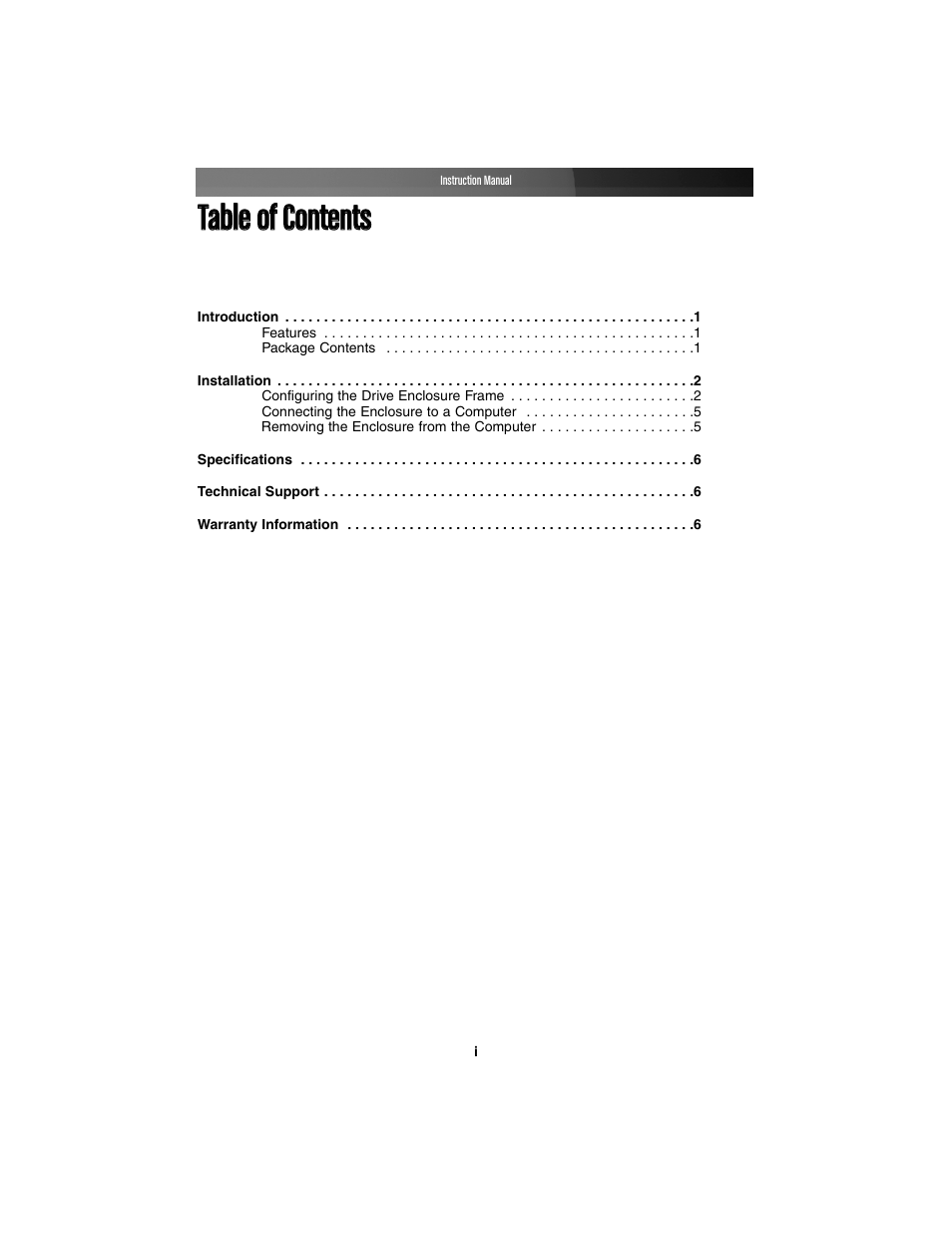 Ttaabbllee ooff ccoonntteennttss | StarTech.com CE IDE HARD ENCLOSURE IDE1810U2Z User Manual | Page 3 / 10