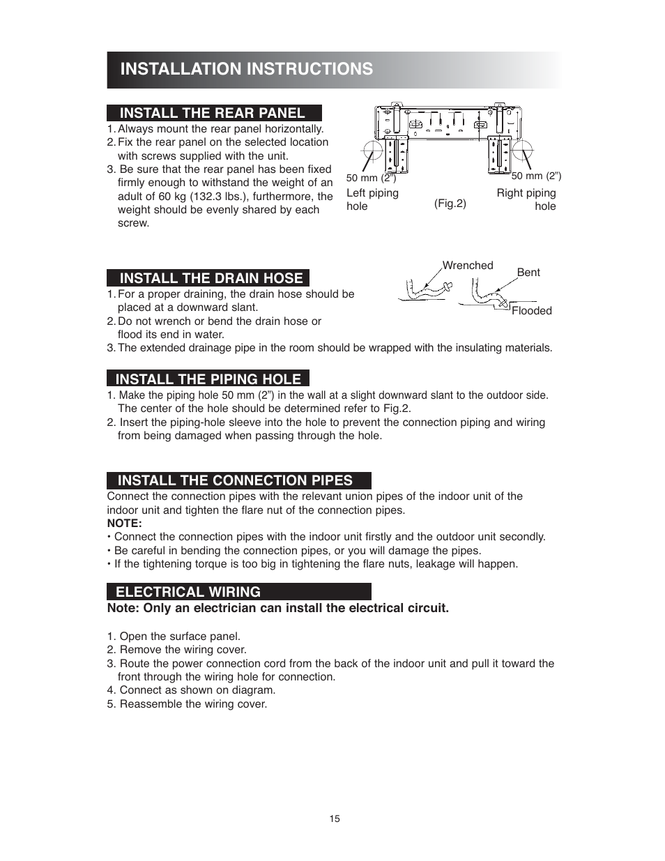 Installation instructions | Sunrise Global 13-05024 User Manual | Page 16 / 24