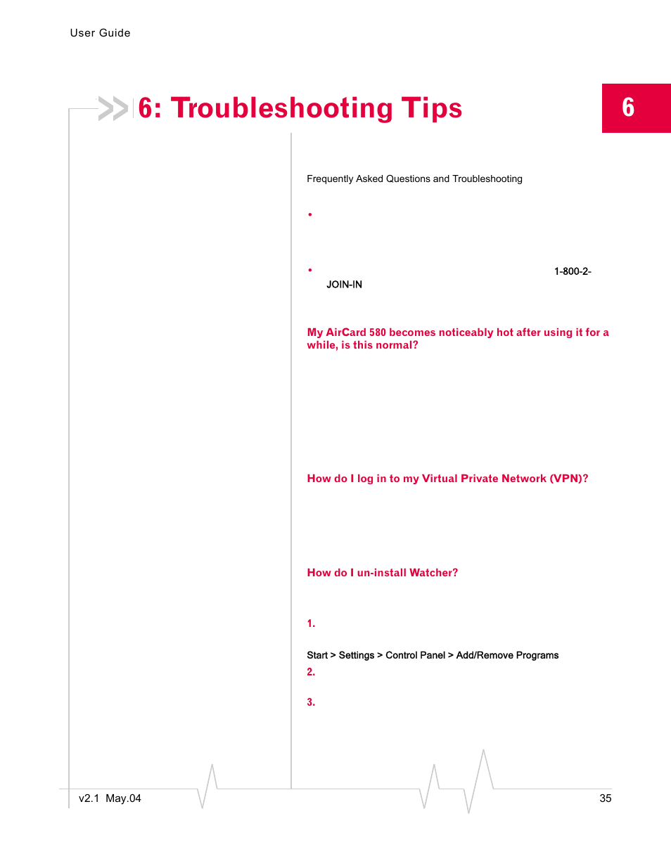 Troubleshooting tips, How do i un-install watcher, Follow the on-screen instructions | Standers 580 User Manual | Page 43 / 62