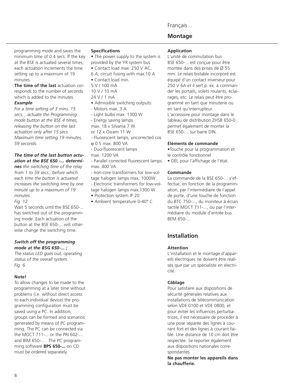SSS SIEDLE BSE 650-0 User Manual | Page 9 / 9