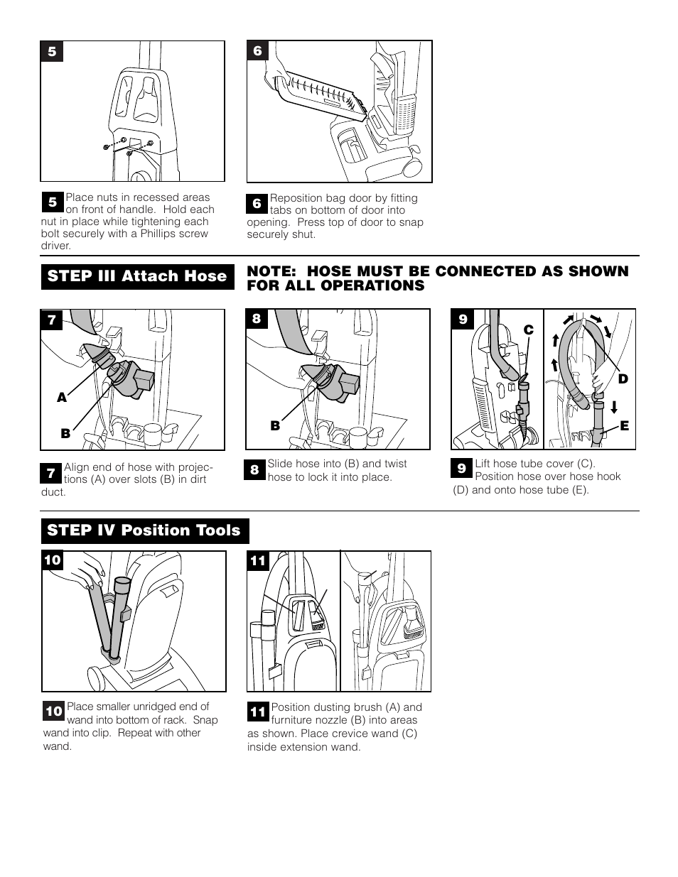 Step iii attach hose step iv position tools | SSS AF9 User Manual | Page 3 / 24
