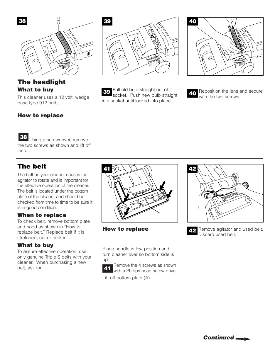 The headlight, The belt | SSS AF9 User Manual | Page 9 / 24