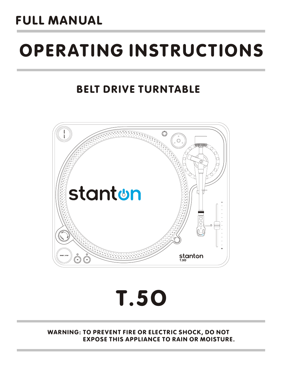 Stanton T.5O User Manual | 10 pages