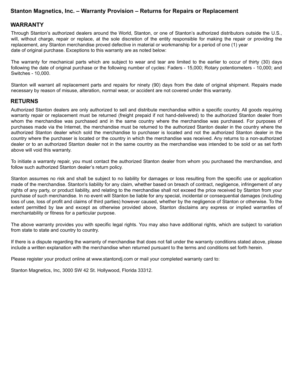 Stanton T.5O User Manual | Page 8 / 10