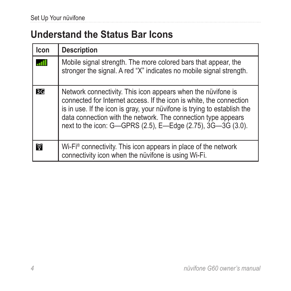 Understand the status bar icons, Understand the status, Bar icons | Asus G60 User Manual | Page 12 / 100