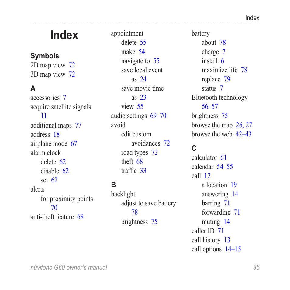 Index | Asus G60 User Manual | Page 93 / 100