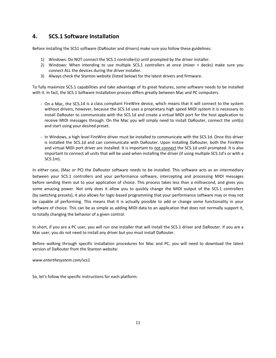 Scs.1 software installation | Stanton Deck Control Surface SCS.1d User Manual | Page 14 / 51