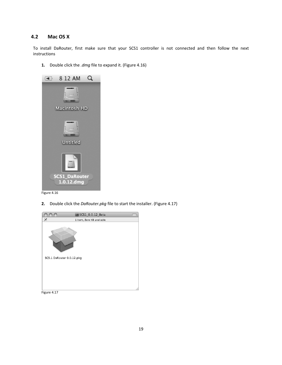 2 mac os x, Mac os x | Stanton Deck Control Surface SCS.1d User Manual | Page 22 / 51