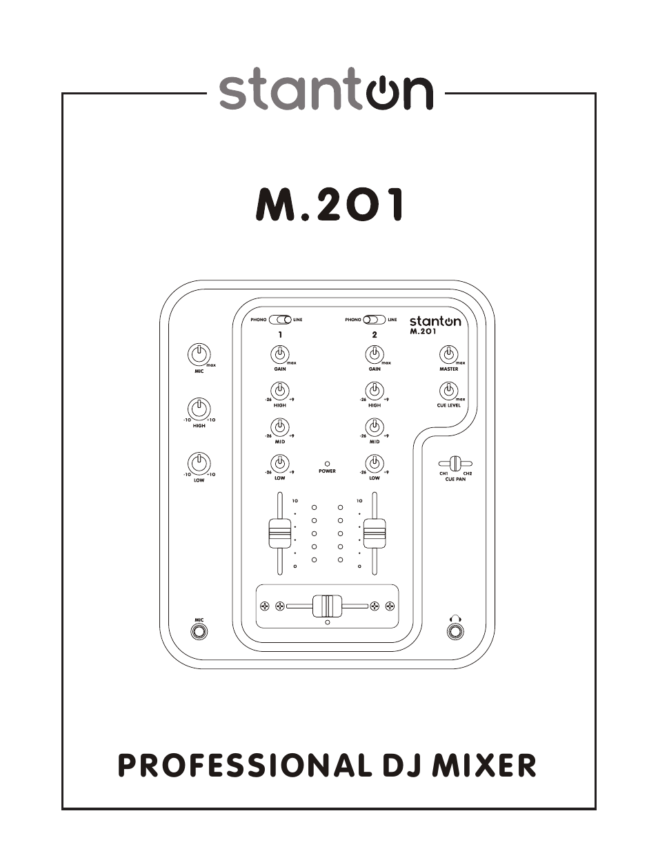 Stanton PROFESSIONAL DJ MIXER M.201 User Manual | 9 pages