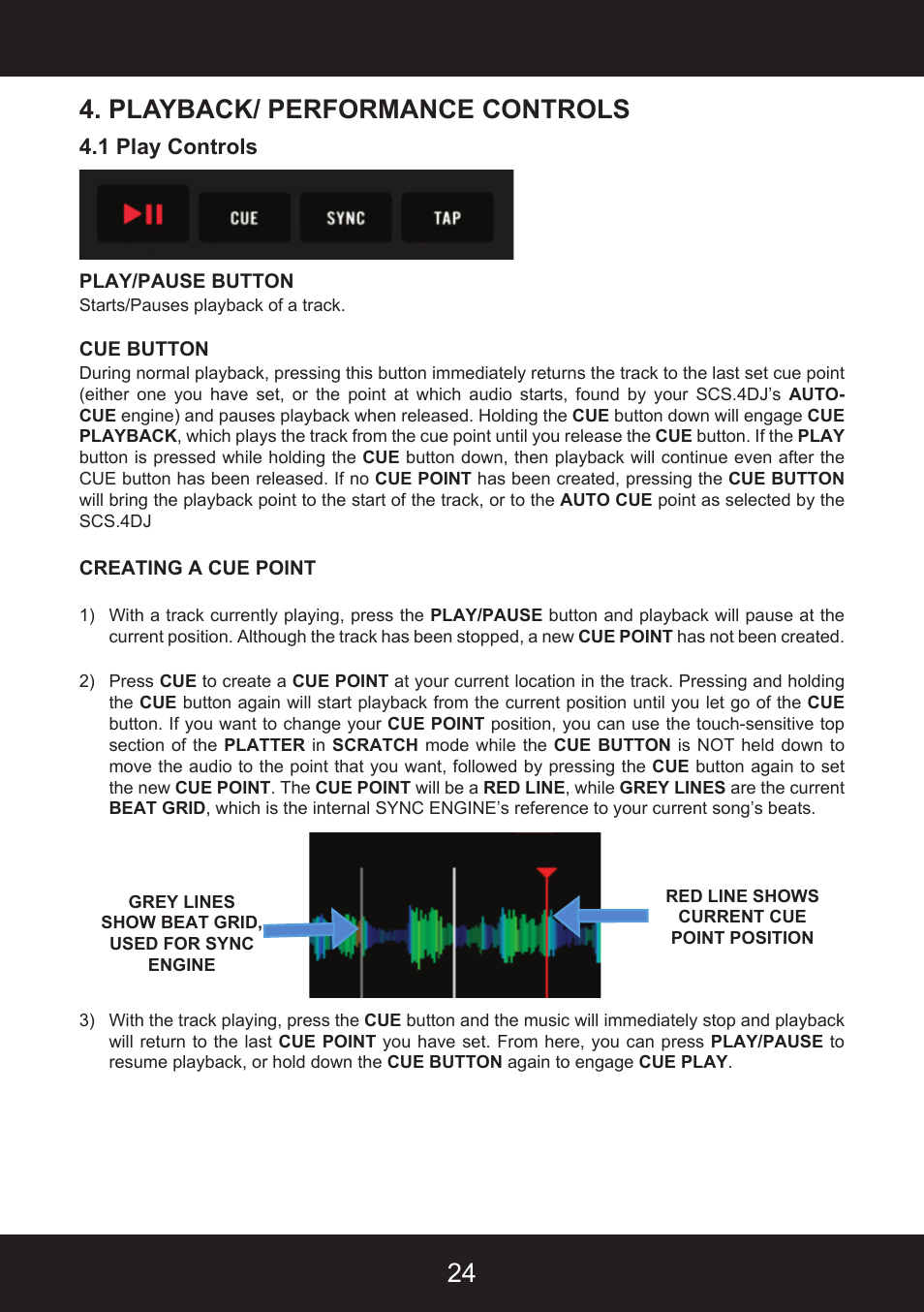Playback/ performance controls | Stanton SCS.4DJ User Manual | Page 23 / 64