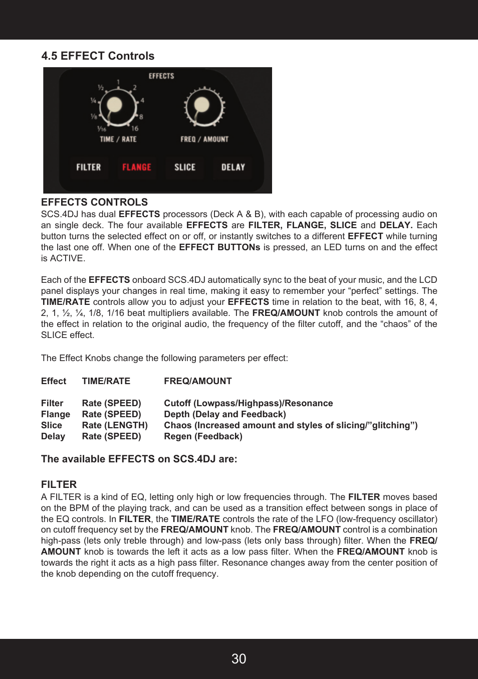 5 effect controls | Stanton SCS.4DJ User Manual | Page 29 / 64