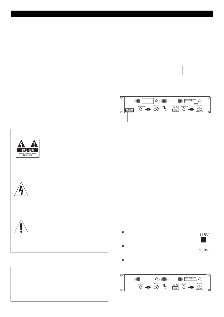 Important to safety, Caution, Reduce | The risk, Electric, Desired, Voltage, With, The voltage, Selector | Stanton S-700 User Manual | Page 2 / 10