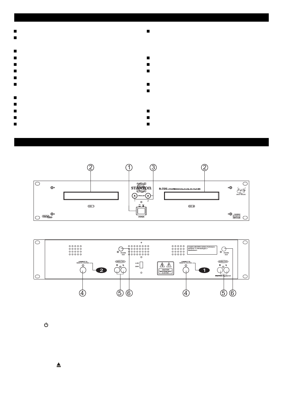 Features, Main unit | Stanton S-700 User Manual | Page 4 / 10