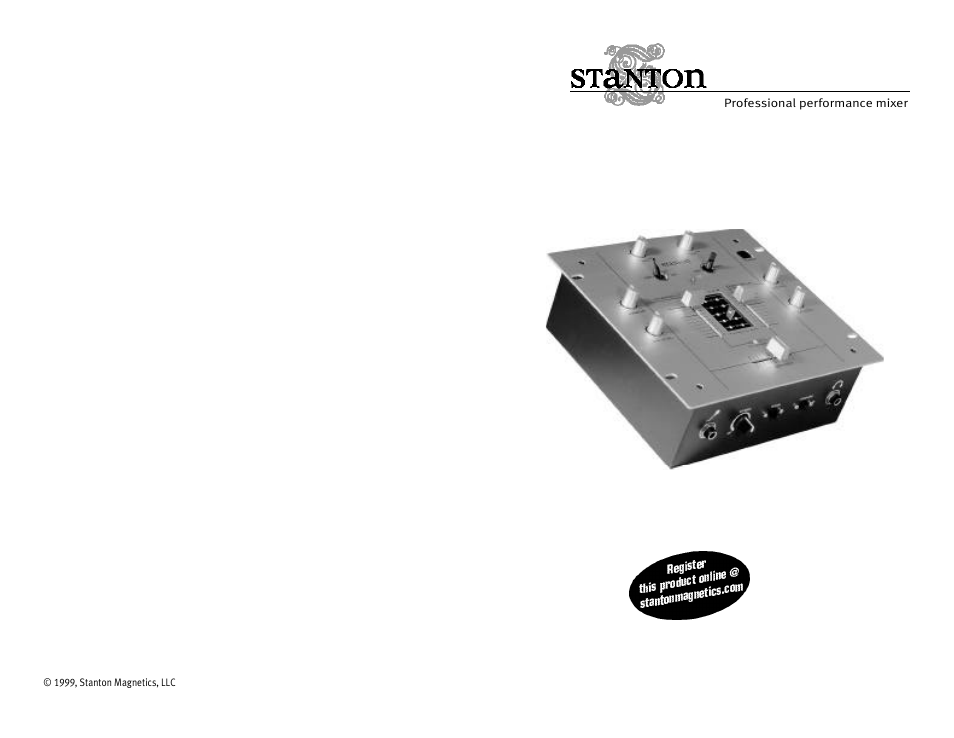 Stanton Professional Performance Mixer SK FIVE User Manual | 4 pages