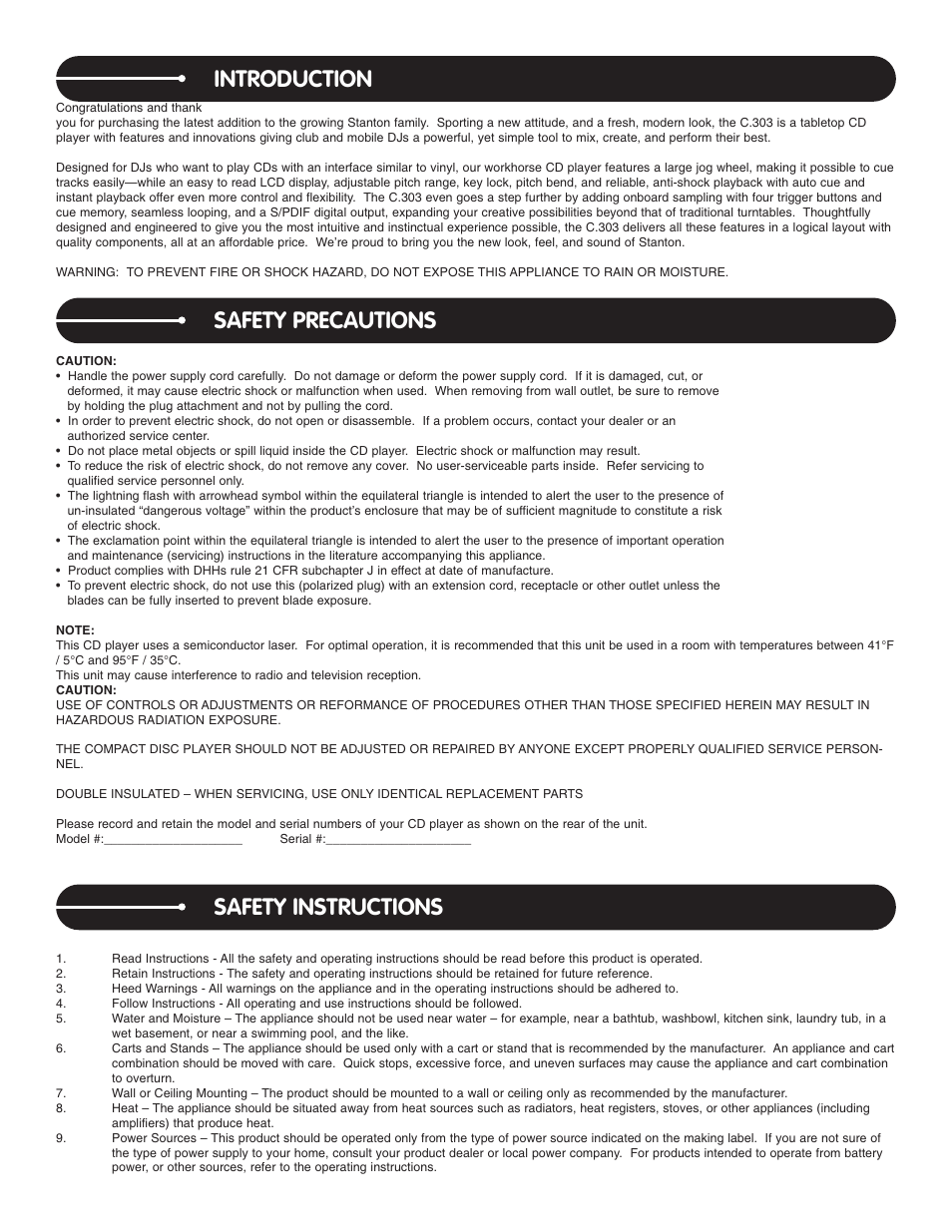 Stanton C.303 User Manual | Page 2 / 10