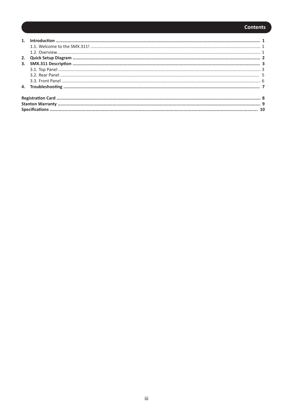 Stanton SMX.311 User Manual | Page 3 / 16