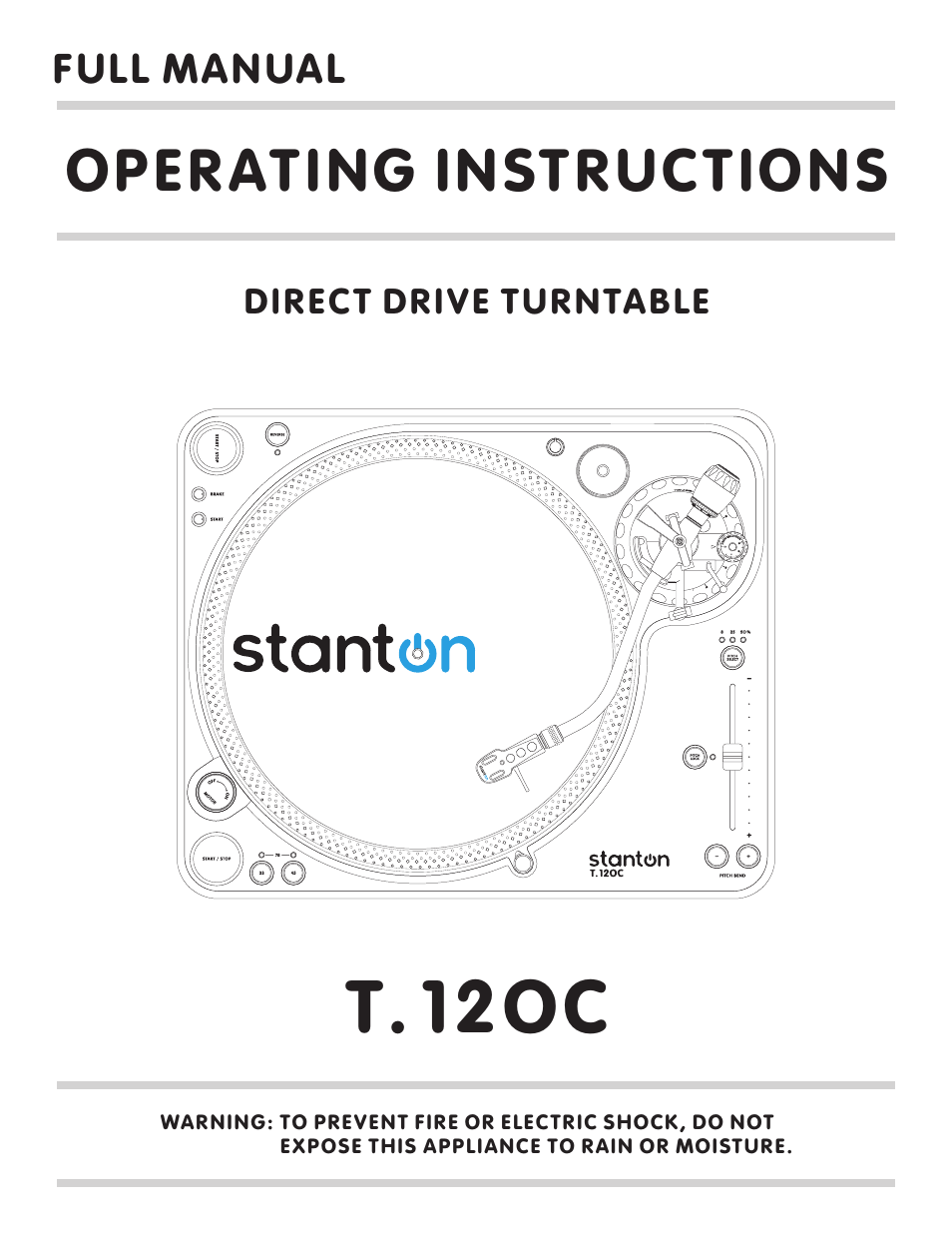 Stanton T.12OC User Manual | 11 pages
