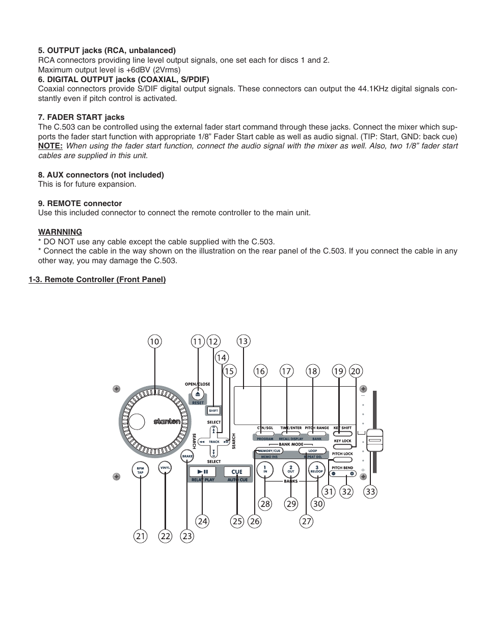 Stanton C.503 User Manual | Page 6 / 22