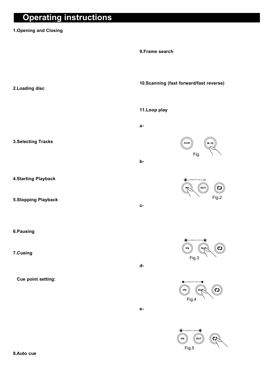 Operating instructions | Stanton S-450 User Manual | Page 9 / 12