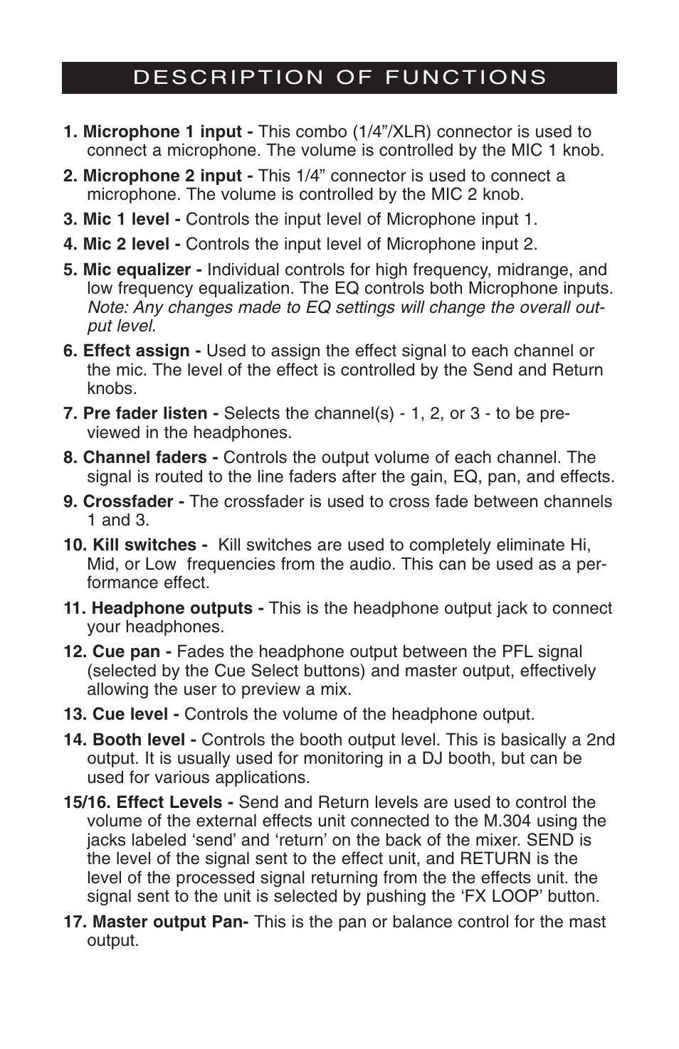 Stanton M304 User Manual | Page 5 / 11