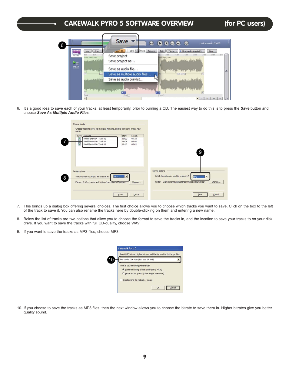 Cakewalk pyro 5 software overview (for pc users) | Stanton T.90 User Manual | Page 10 / 15