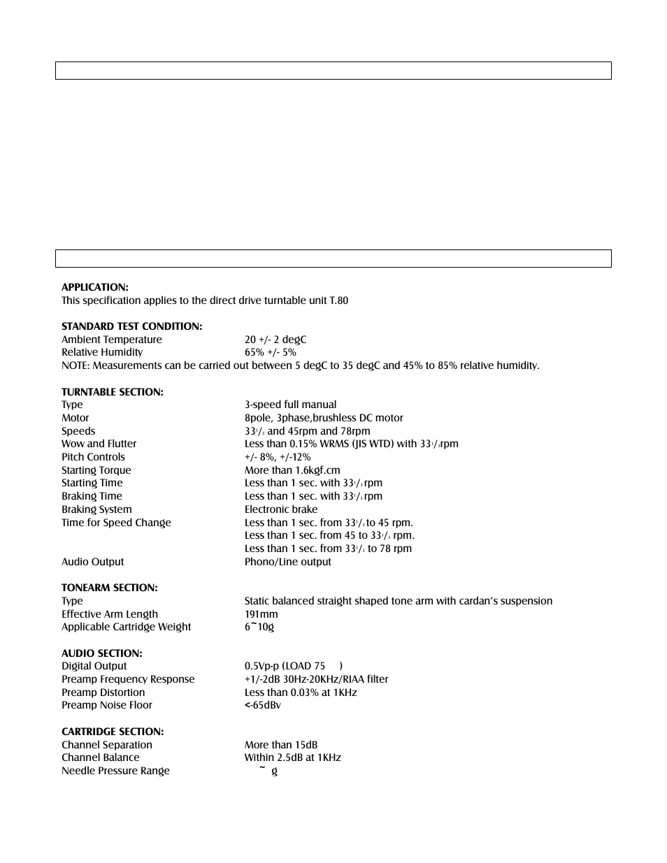 Part names & functions specifications | Stanton T.8O User Manual | Page 7 / 11