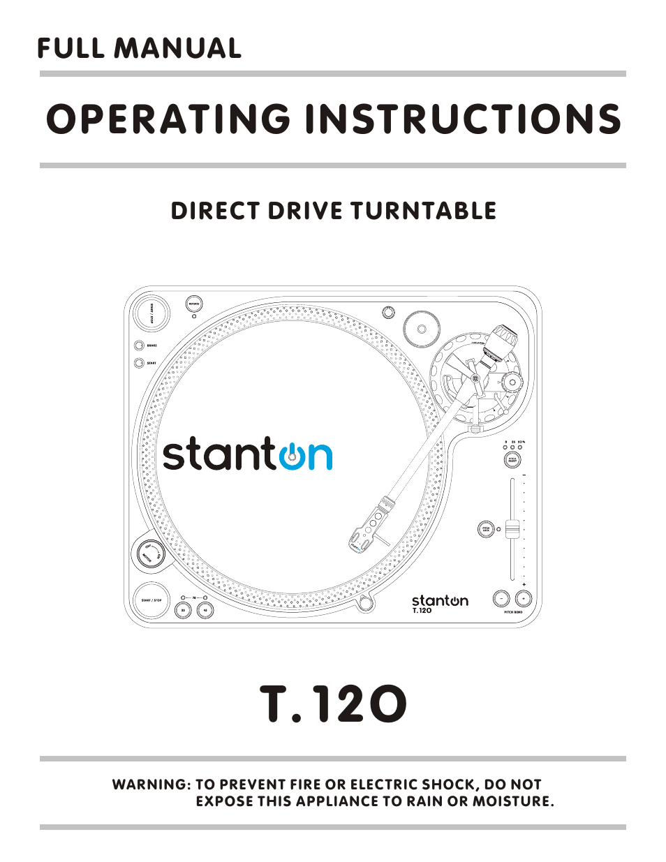 Stanton T.12O User Manual | 11 pages