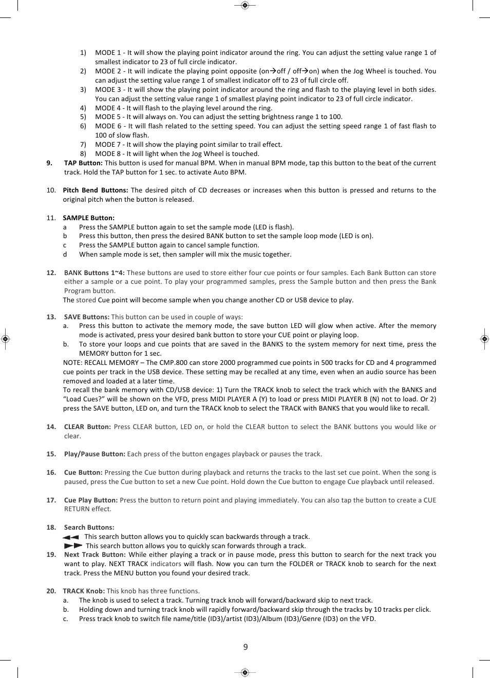 Stanton CMP.800 User Manual | Page 10 / 21