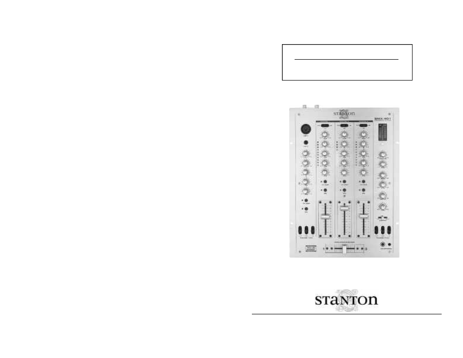 Stanton SMX-401 User Manual | 6 pages