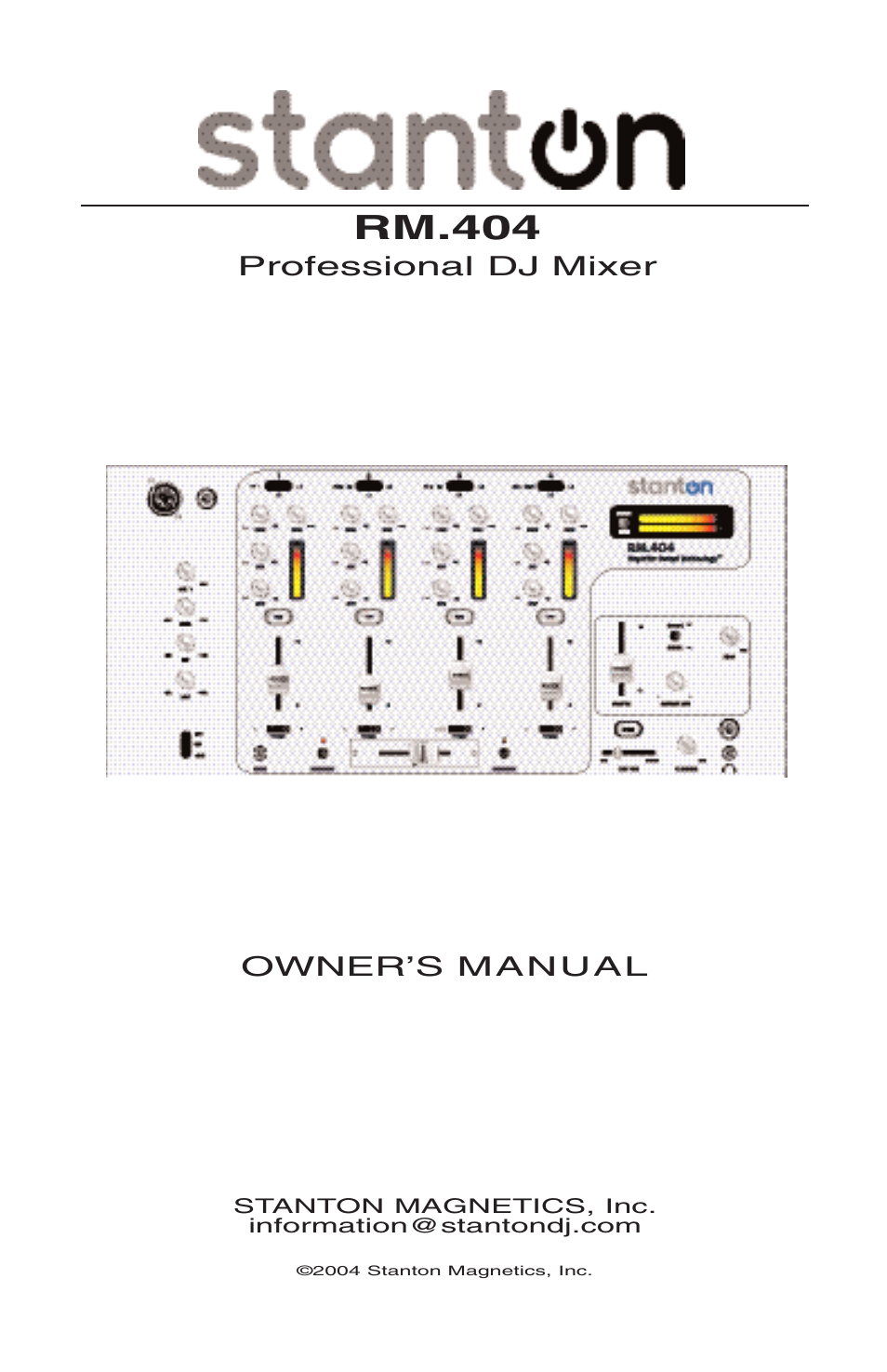 Stanton RM.404 User Manual | 22 pages