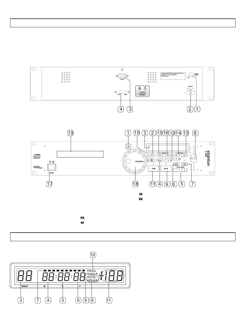 Main features | Stanton C.400 User Manual | Page 4 / 10