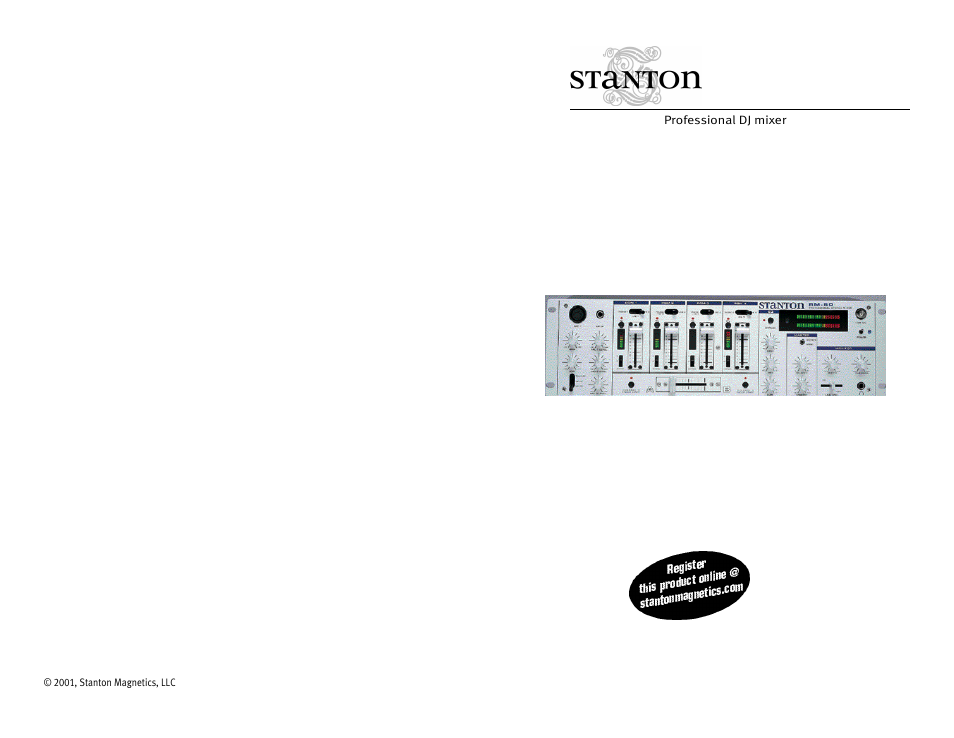 Stanton RM-50f User Manual | 4 pages