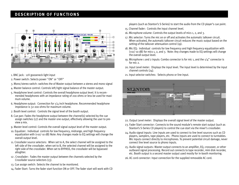 Stanton RM-50f User Manual | Page 3 / 4