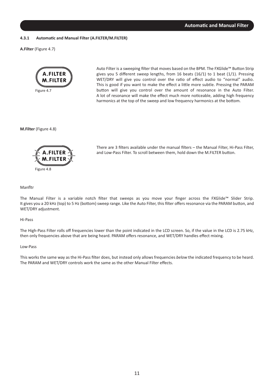 1 automatic and manual filter | Stanton M.207 User Manual | Page 14 / 28