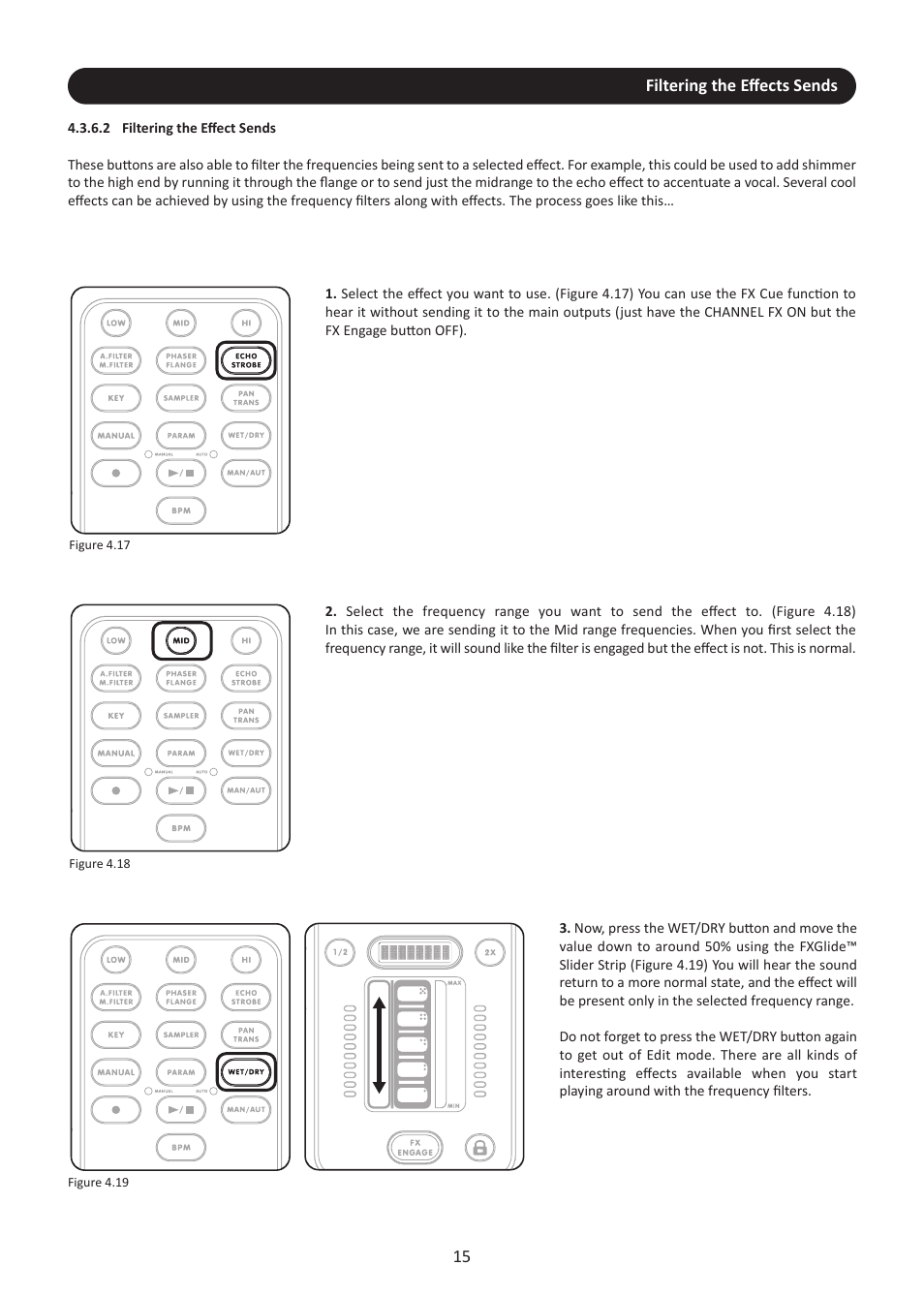 2 filtering the effect sends | Stanton M.207 User Manual | Page 18 / 28