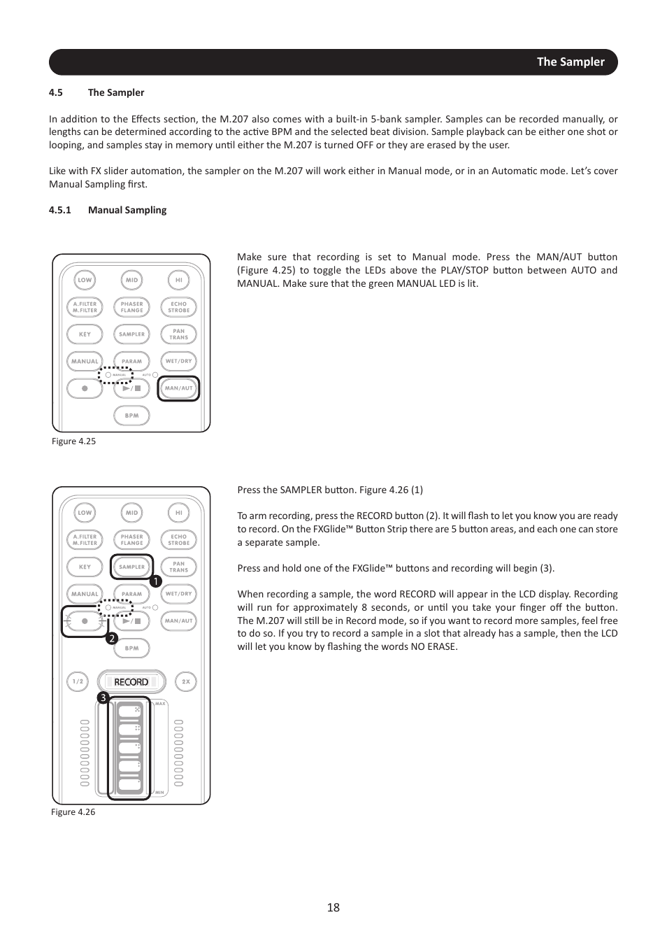 5 the sampler, 1 manual sampling | Stanton M.207 User Manual | Page 21 / 28