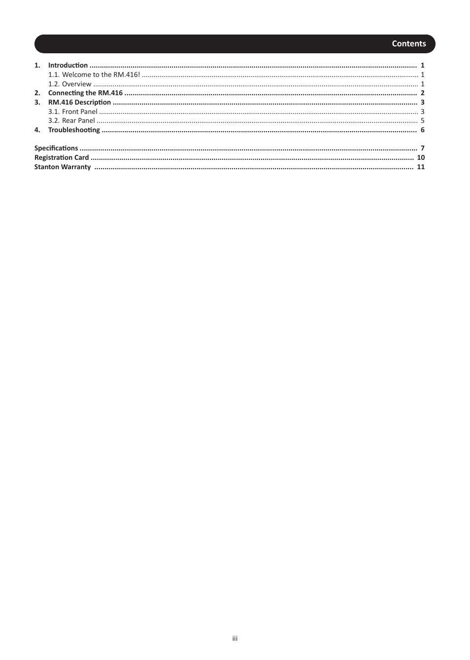 Stanton RM.416 User Manual | Page 3 / 16
