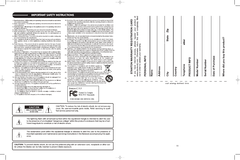 Stanton C.313 User Manual | Page 2 / 10