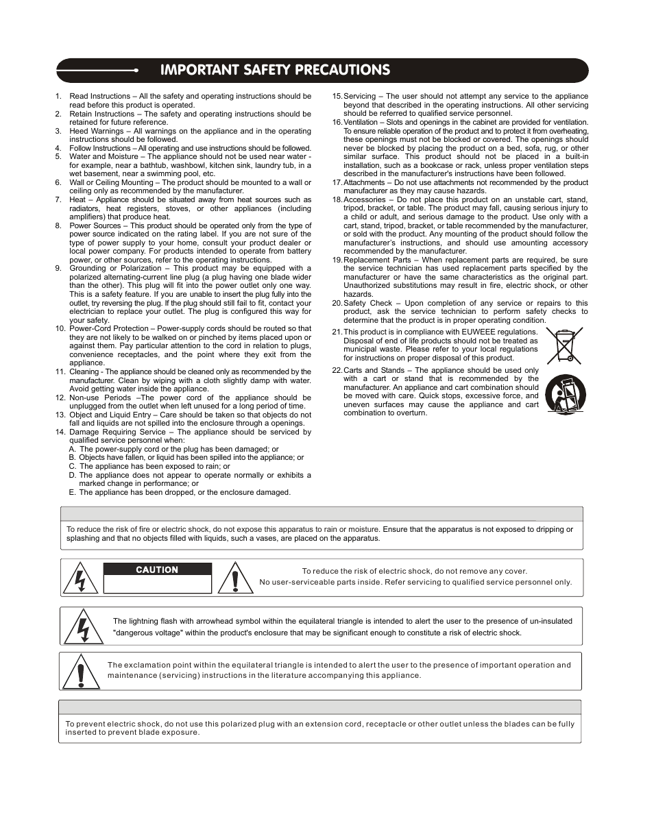 Important safety precautions | Stanton C.324 User Manual | Page 2 / 12