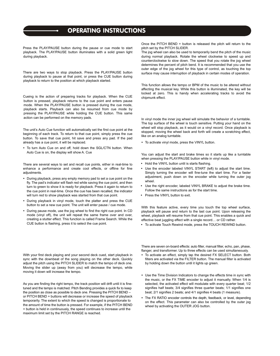 Operating instructions | Stanton C.324 User Manual | Page 8 / 12