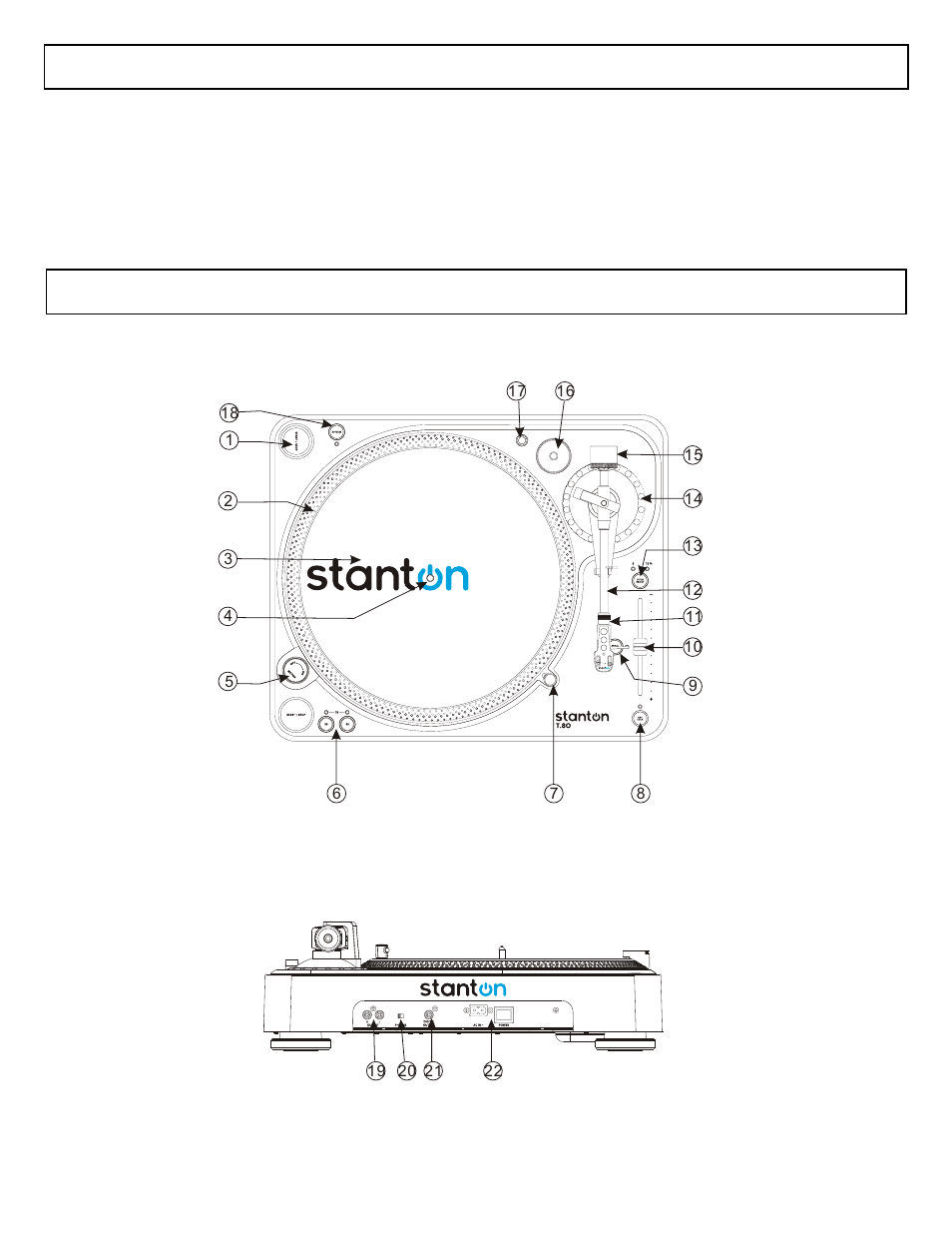 Connections, T.80 turntable contents | Stanton DJLab.3 User Manual | Page 7 / 12