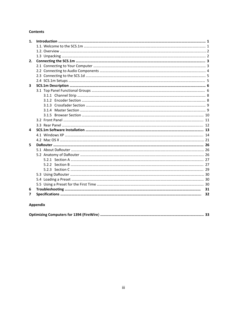 Stanton Mixer Control Surface/Audio Interface SCS.1m User Manual | Page 3 / 54