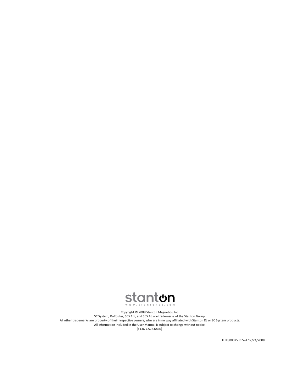 Stanton Mixer Control Surface/Audio Interface SCS.1m User Manual | Page 54 / 54